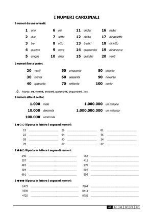 Istituto cultura italiana (NGO)/Language courses/Federica's first lesson/Esercizi/numeri cardinali Esercizi.pdf